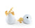 Vagabond House Harvest Porcelain Pear Salt and Pepper with Gold Leaf
