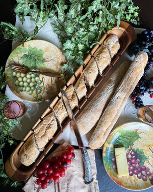 Vagabond House Lodge Style Baguette Board with Antler Bread Knife