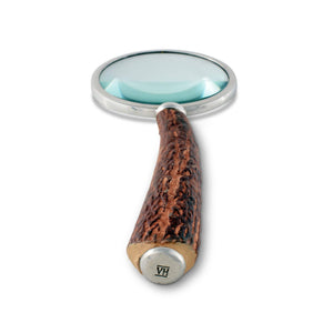 Vagabond House Lodge Style Composite Antler Magnifying Glass