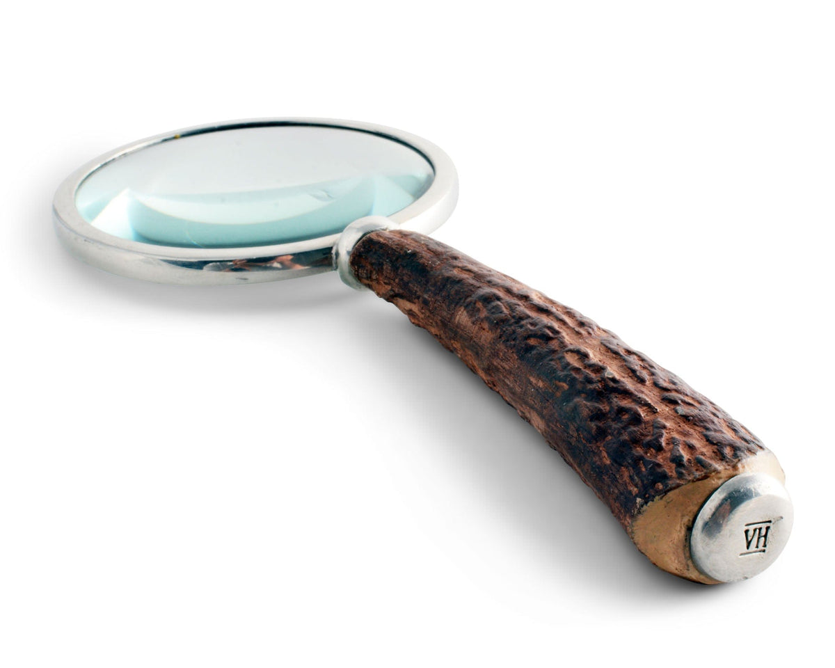 Vagabond House Lodge Style Composite Antler Magnifying Glass