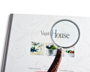 Vagabond House Lodge Style Composite Antler Magnifying Glass