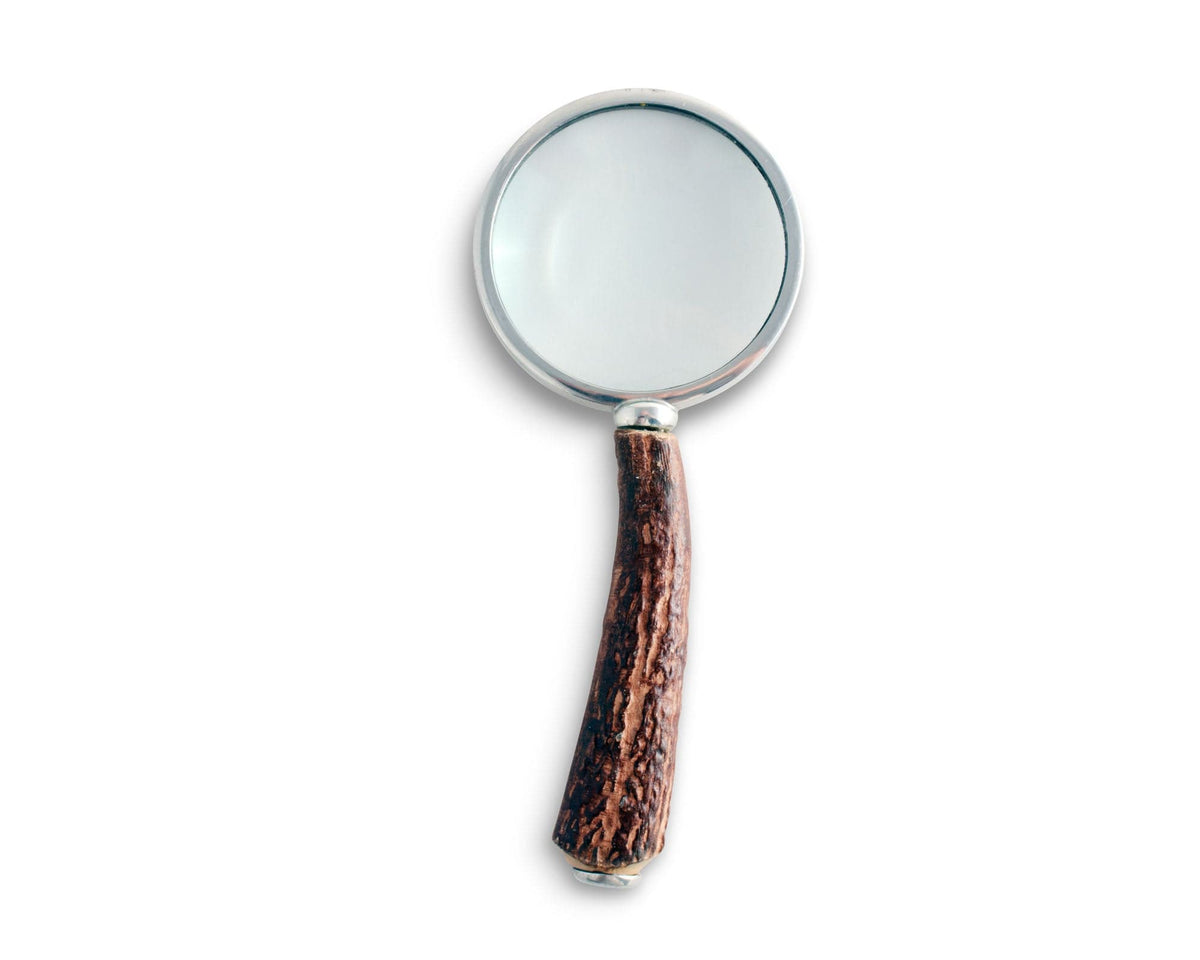 Vagabond House Lodge Style Composite Antler Magnifying Glass