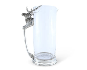 Vagabond House Lodge Style Deer Glass Pitcher