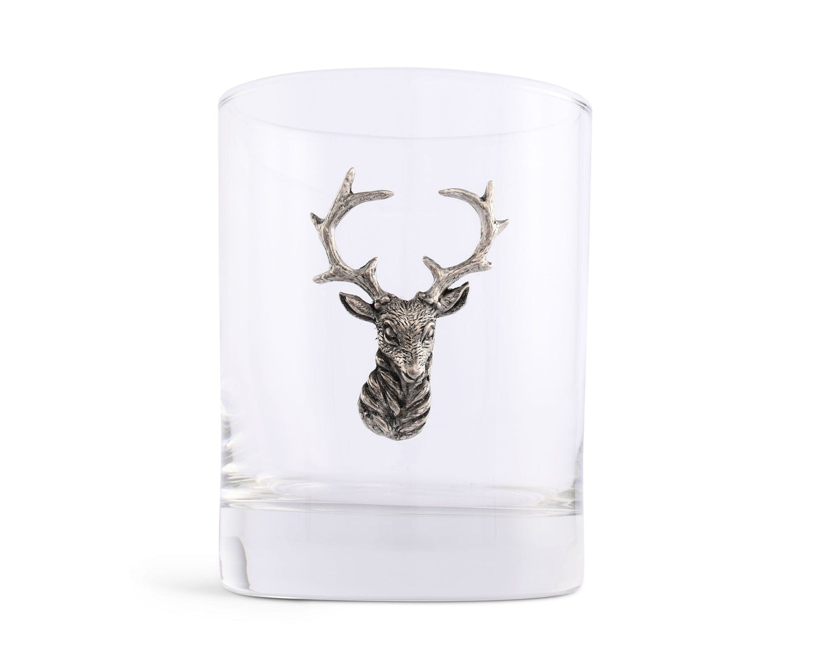Vagabond House Lodge Style Elk Head Double Old Fashion Bar Glass