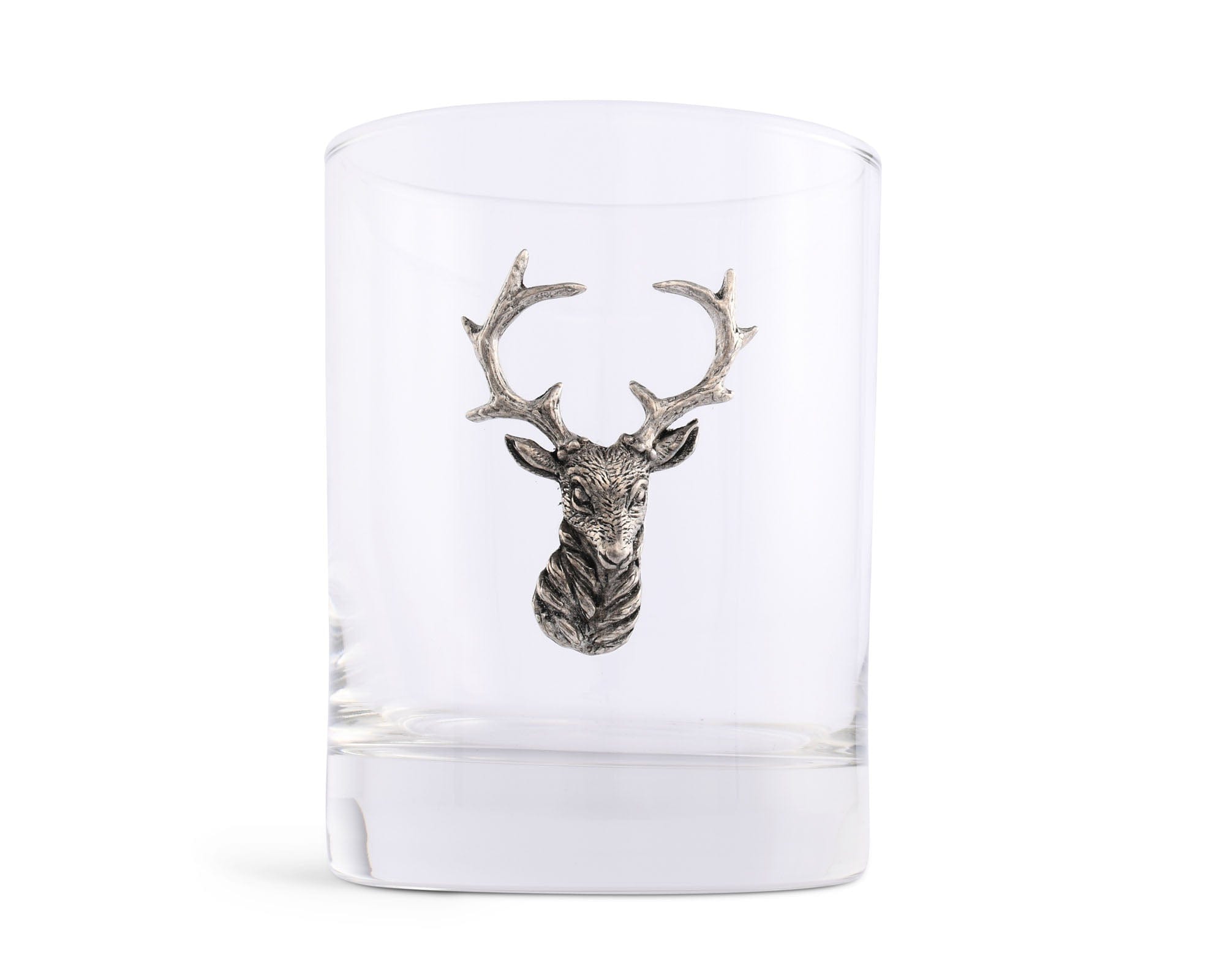Vagabond House Lodge Style Elk Head Double Old Fashion Bar Glass