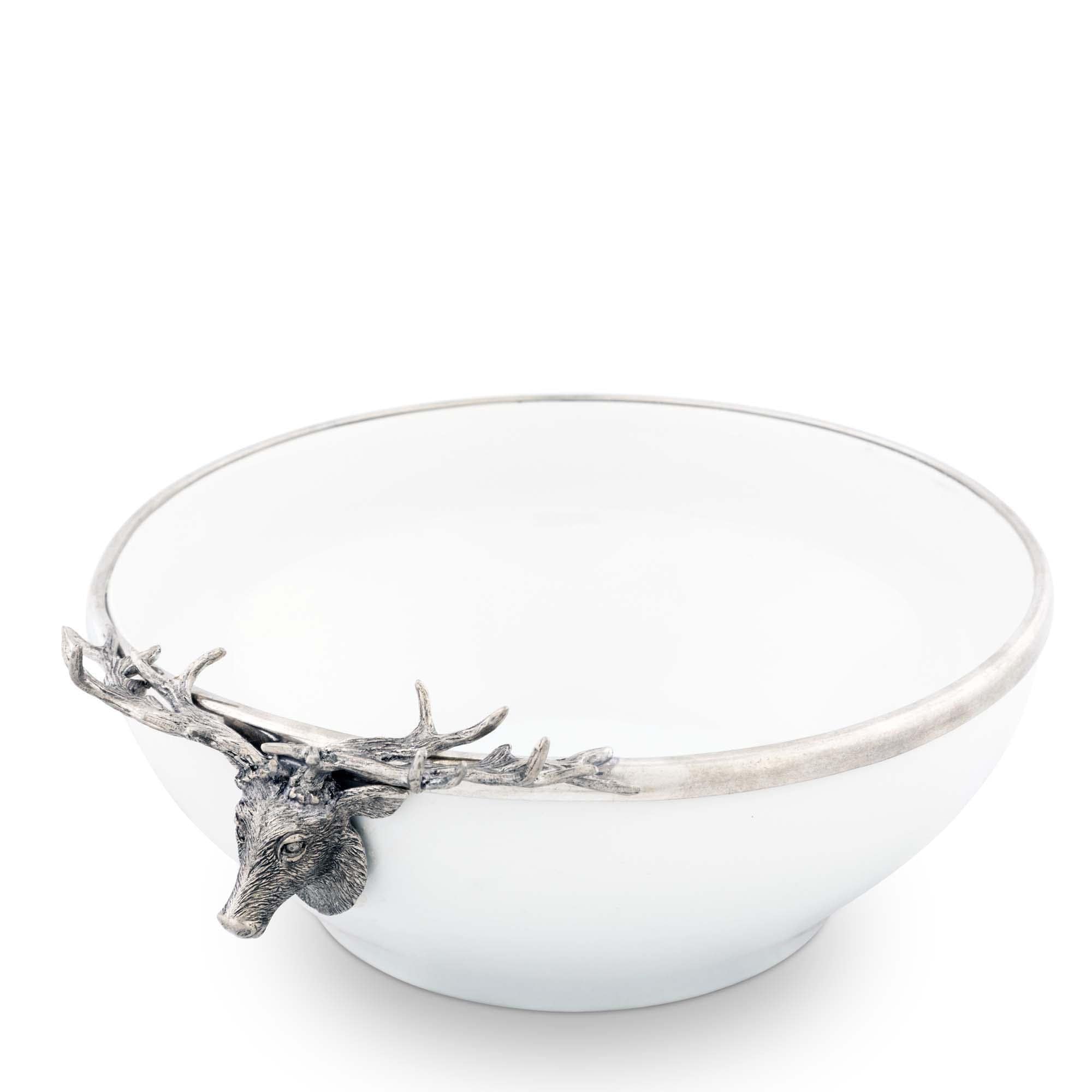 Vagabond House Lodge Style Elk Head Stoneware Bowl Larger