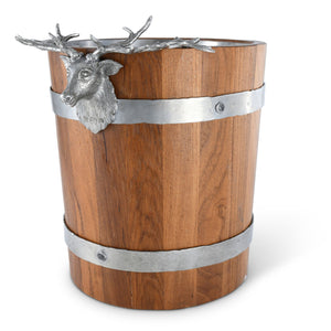 Vagabond House Lodge Style Elk Wood Pail Ice Bucket