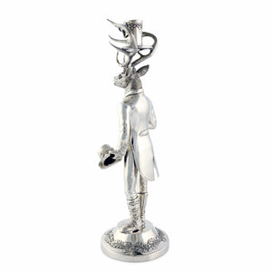 Vagabond House Lodge Style Gentleman Elk Tall Candlestick