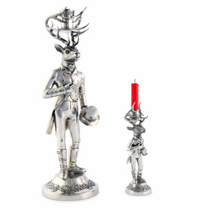 Vagabond House Lodge Style Gentleman Elk Tall Candlestick