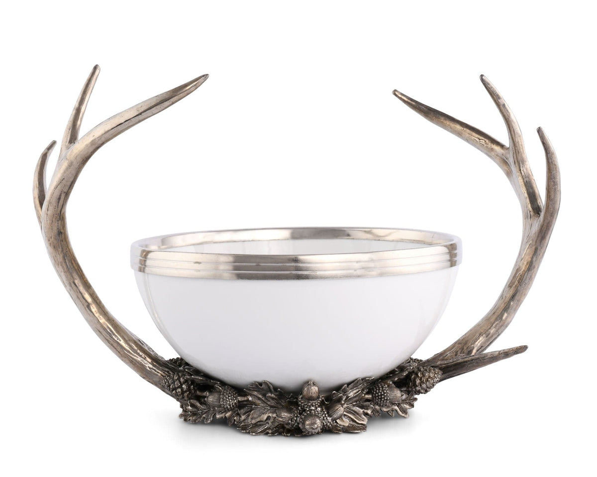 Vagabond House Lodge Style Pewter Antler Bowl