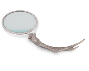 Vagabond House Lodge Style Pewter Antler Handle Magnifier 4 inches