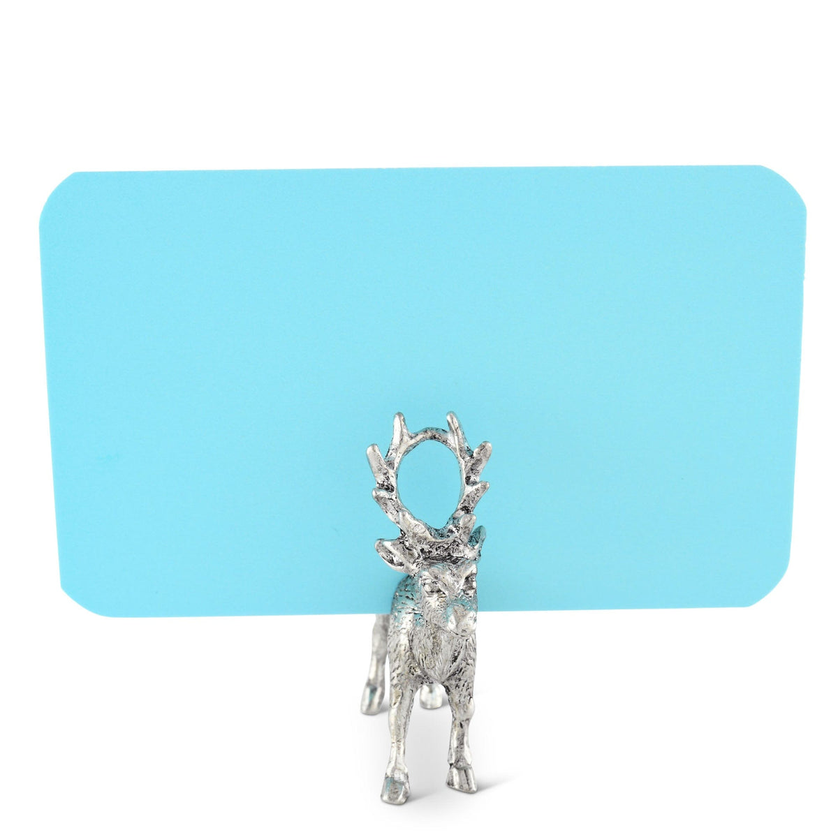 Vagabond House Lodge Style Pewter Deer Place Card Holder