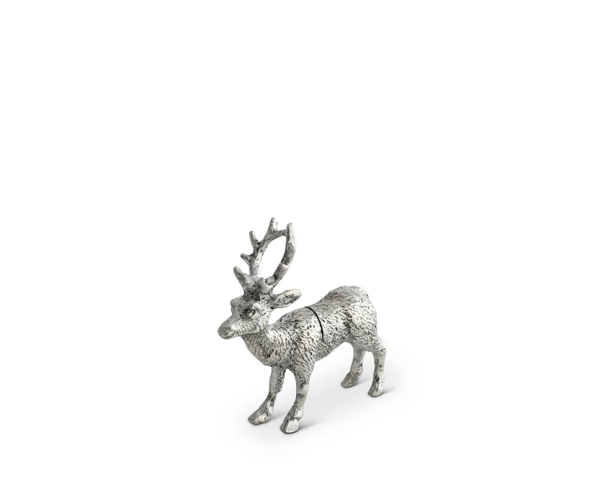 Vagabond House Lodge Style Pewter Deer Place Card Holder