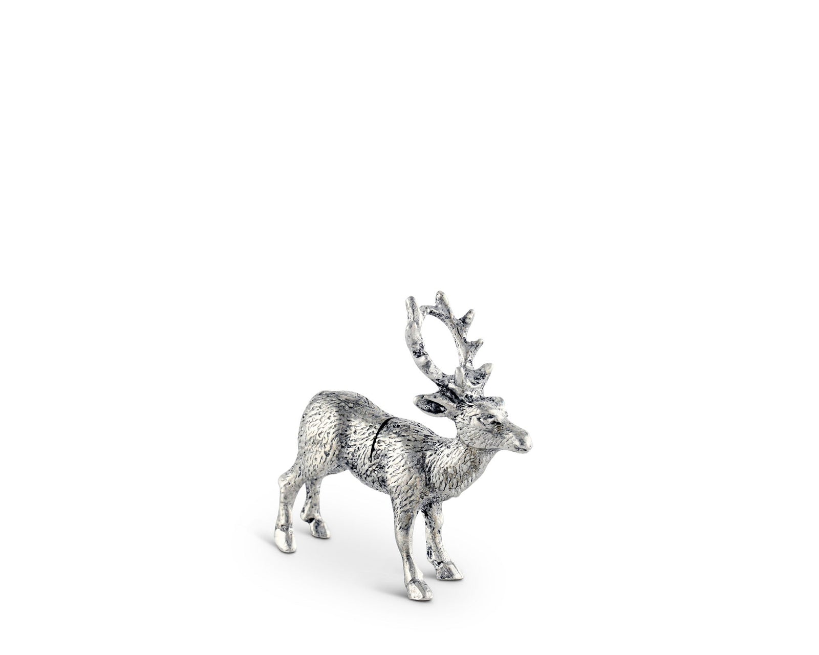 Vagabond House Lodge Style Pewter Deer Place Card Holder
