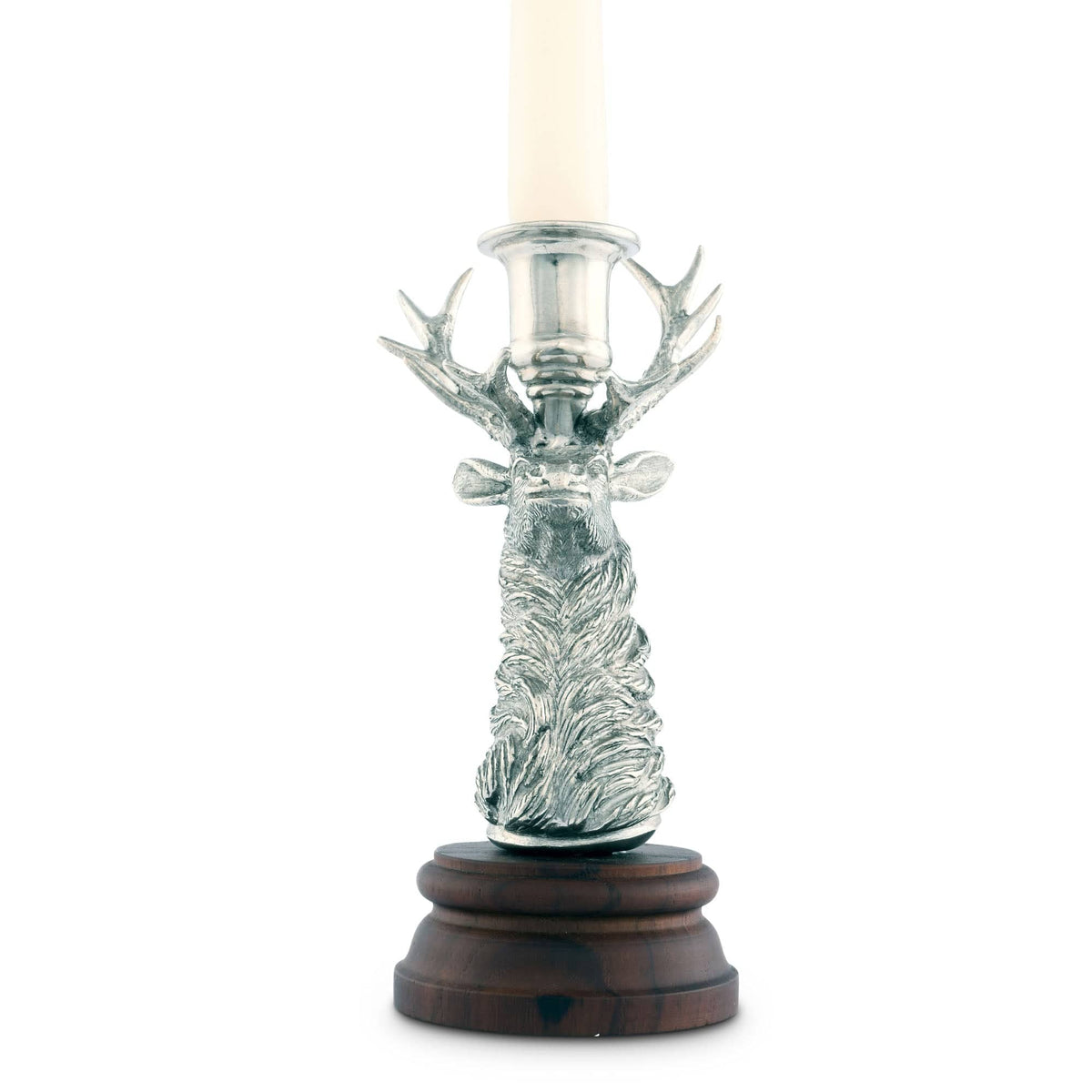 Pewter Candle Holder with Handle - Italian Pewter Home Décor