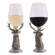 Pewter Elk Stemware