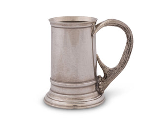 Vagabond House Lodge Style Pewter English Mug with Composite Antler Handle