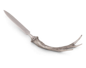 Vagabond House Lodge Style Pewter Handle Antler Letter Opener