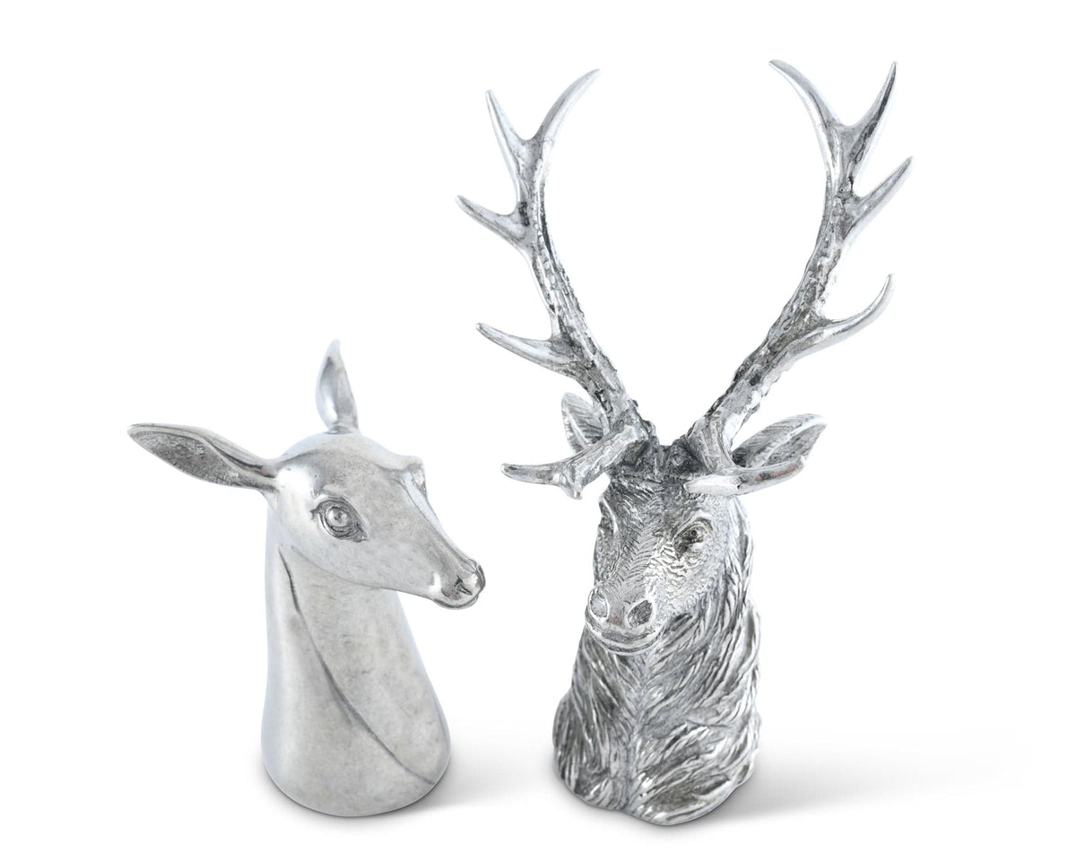Vagabond House Lodge Style Stag and Doe Salt &amp; Pepper Set
