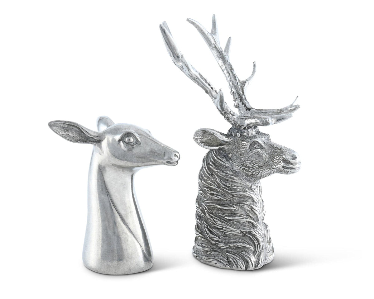 Vagabond House Lodge Style Stag and Doe Salt &amp; Pepper Set