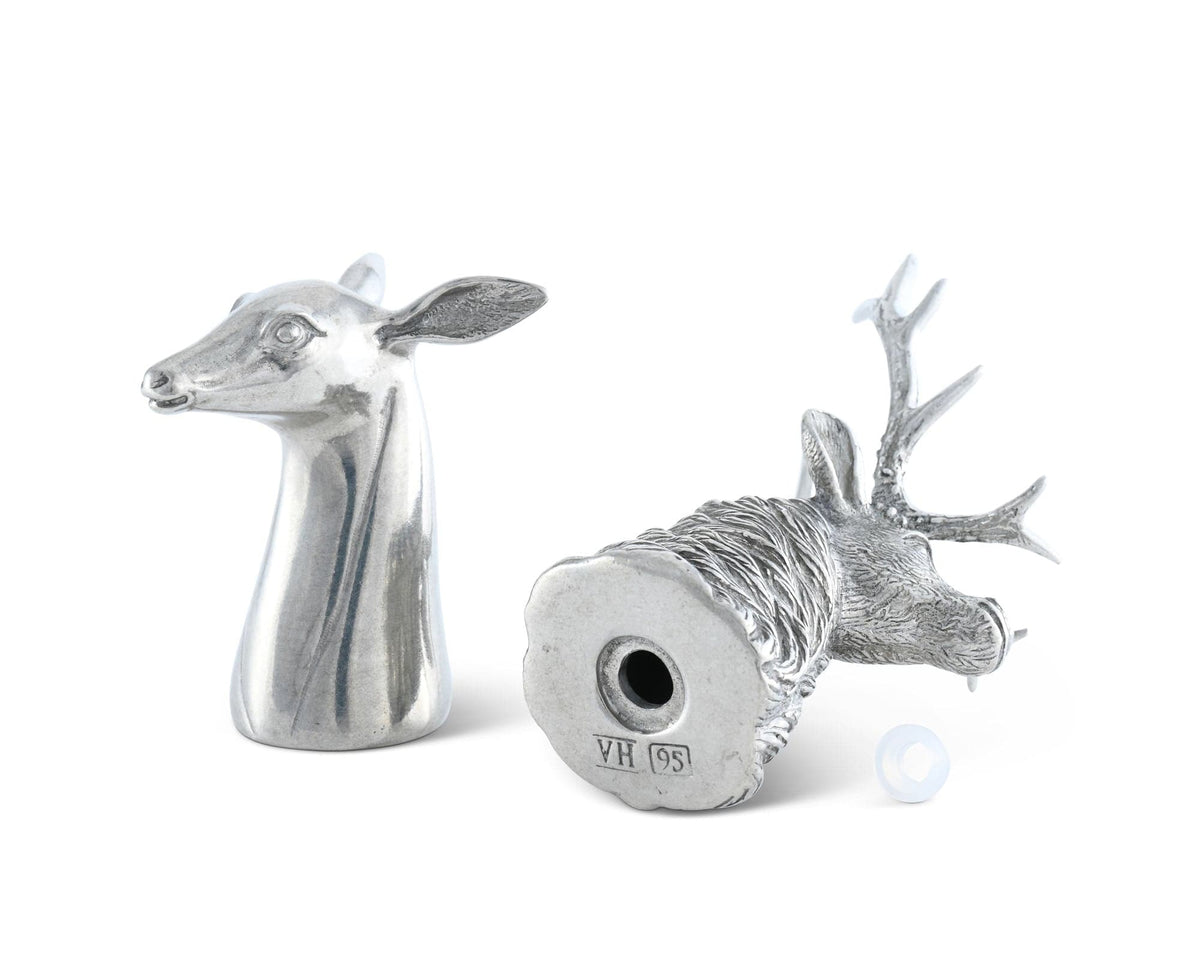 Vagabond House Lodge Style Stag and Doe Salt &amp; Pepper Set