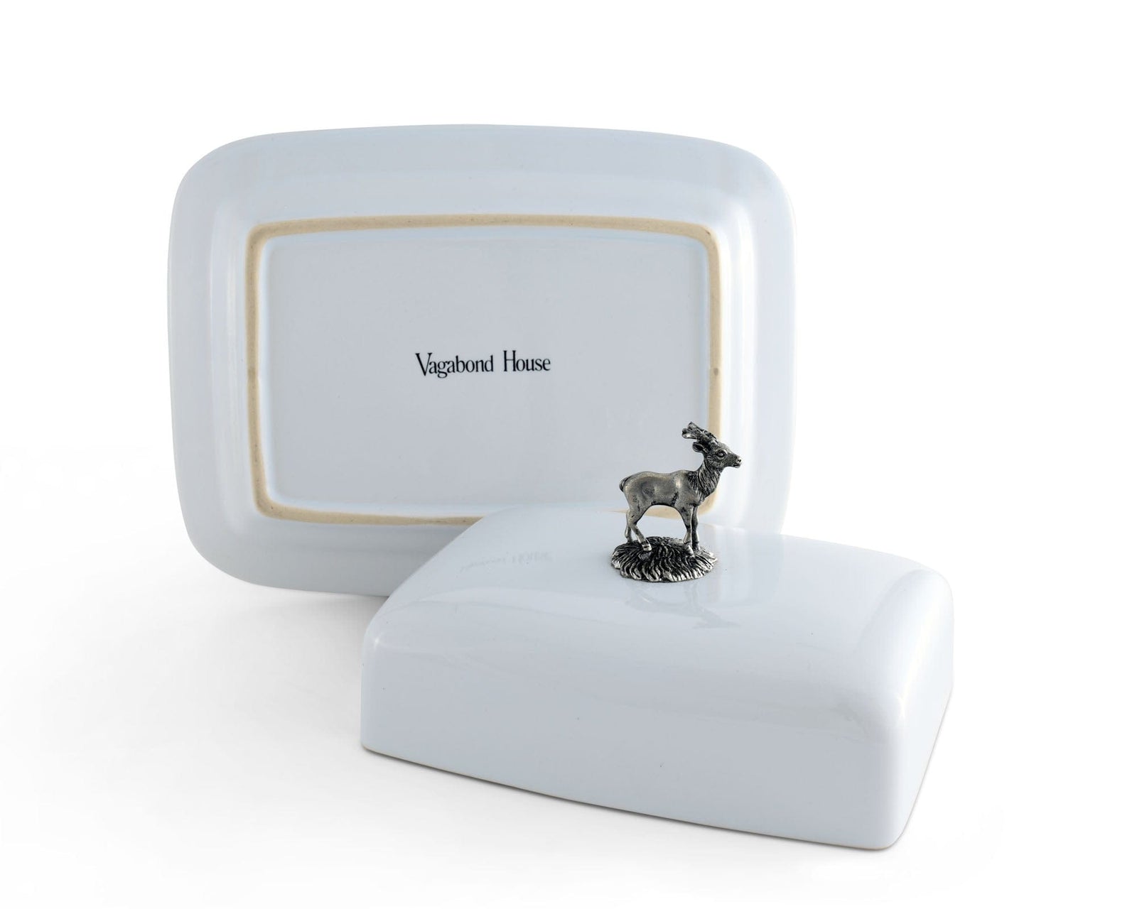 Vagabond House Lodge Style Stag Butter Dish