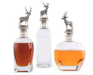 Vagabond House Lodge Style Standing Elk Liquor Decanter - Short