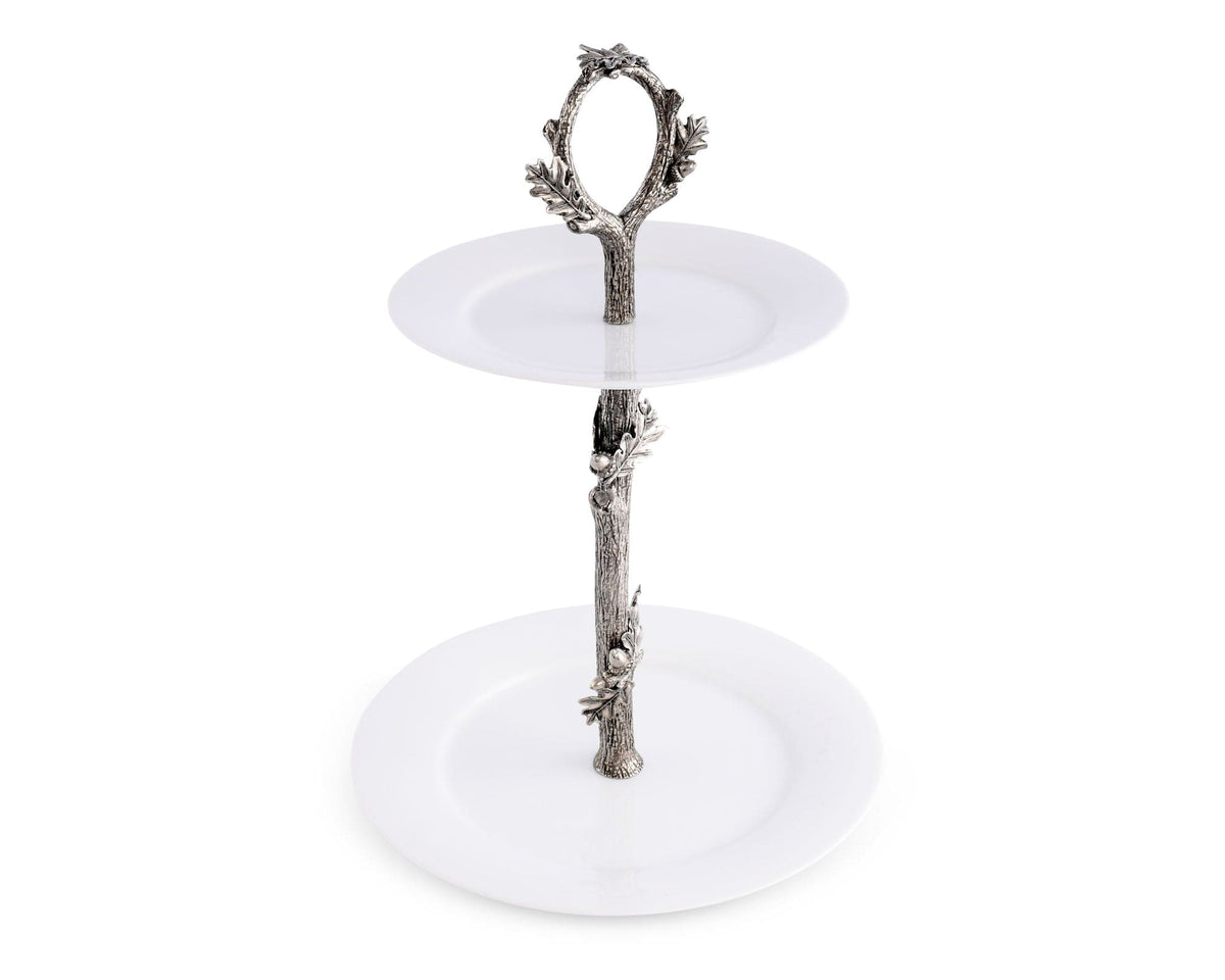 Vagabond House Majestic Forest Acorn Oak &amp; Leaf  Dessert Stand