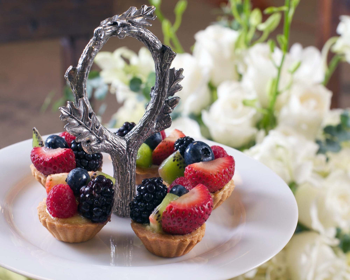 Vagabond House Majestic Forest Acorn Oak &amp; Leaf  Dessert Stand