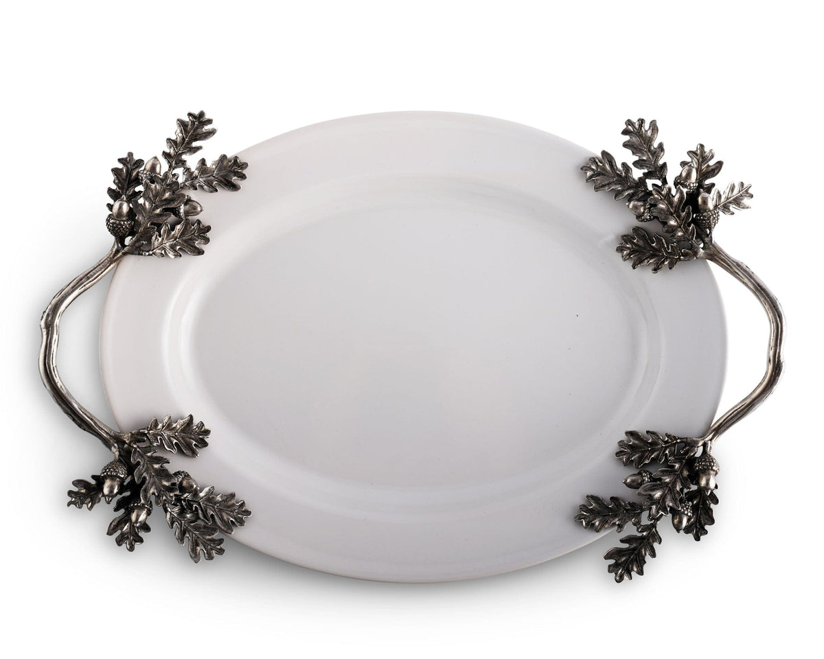 Vagabond House Majestic Forest Acorn Oak &amp; Leaf  Stoneware Tray - Small