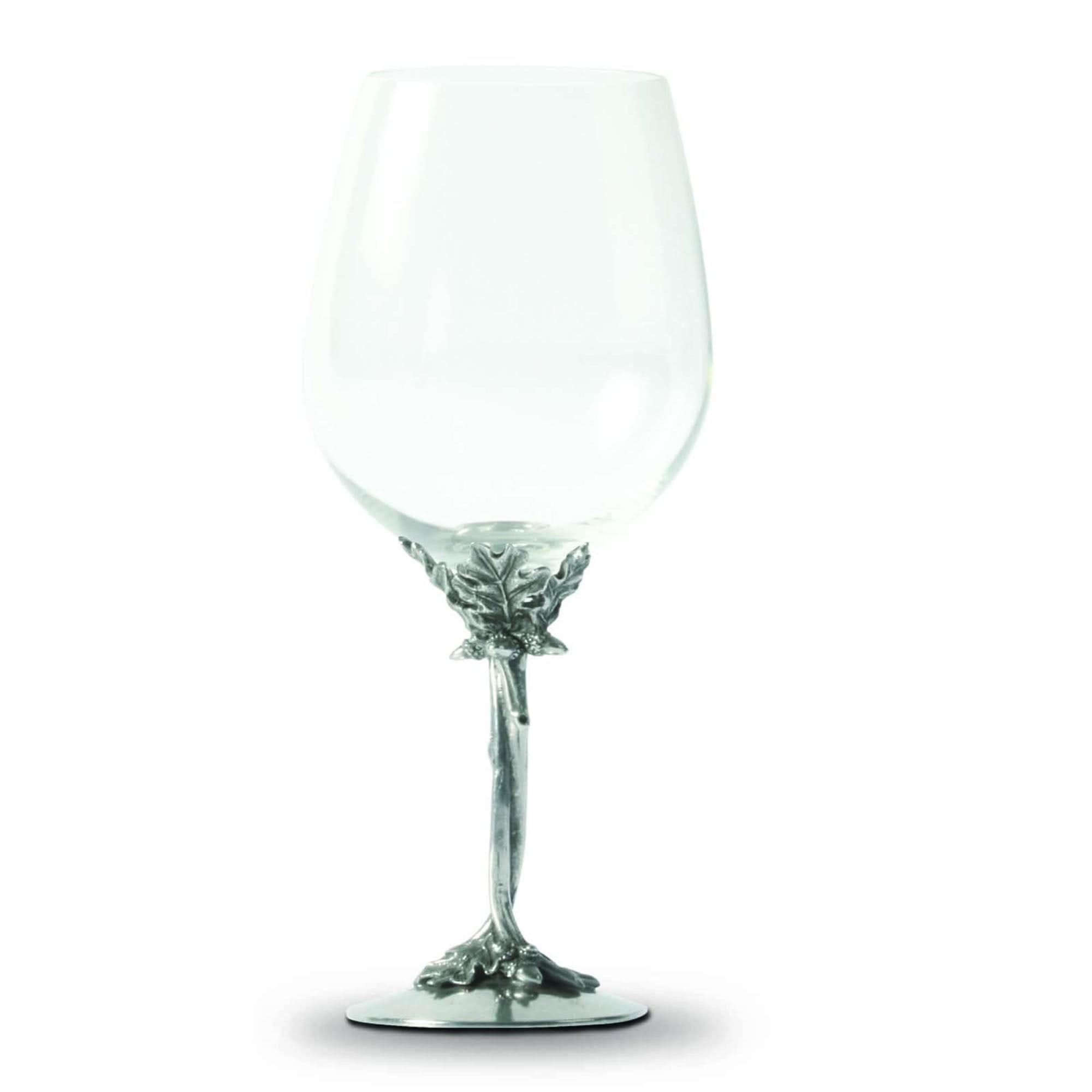 Vagabond House Majestic Forest Bordeaux - 10.25" H 21 oz Entwined Oak Pewter Stemware