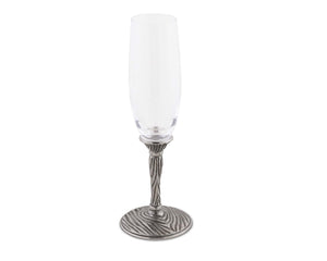 Vagabond House Majestic Forest Champagne Pewter Faux Bois Wine Glasses