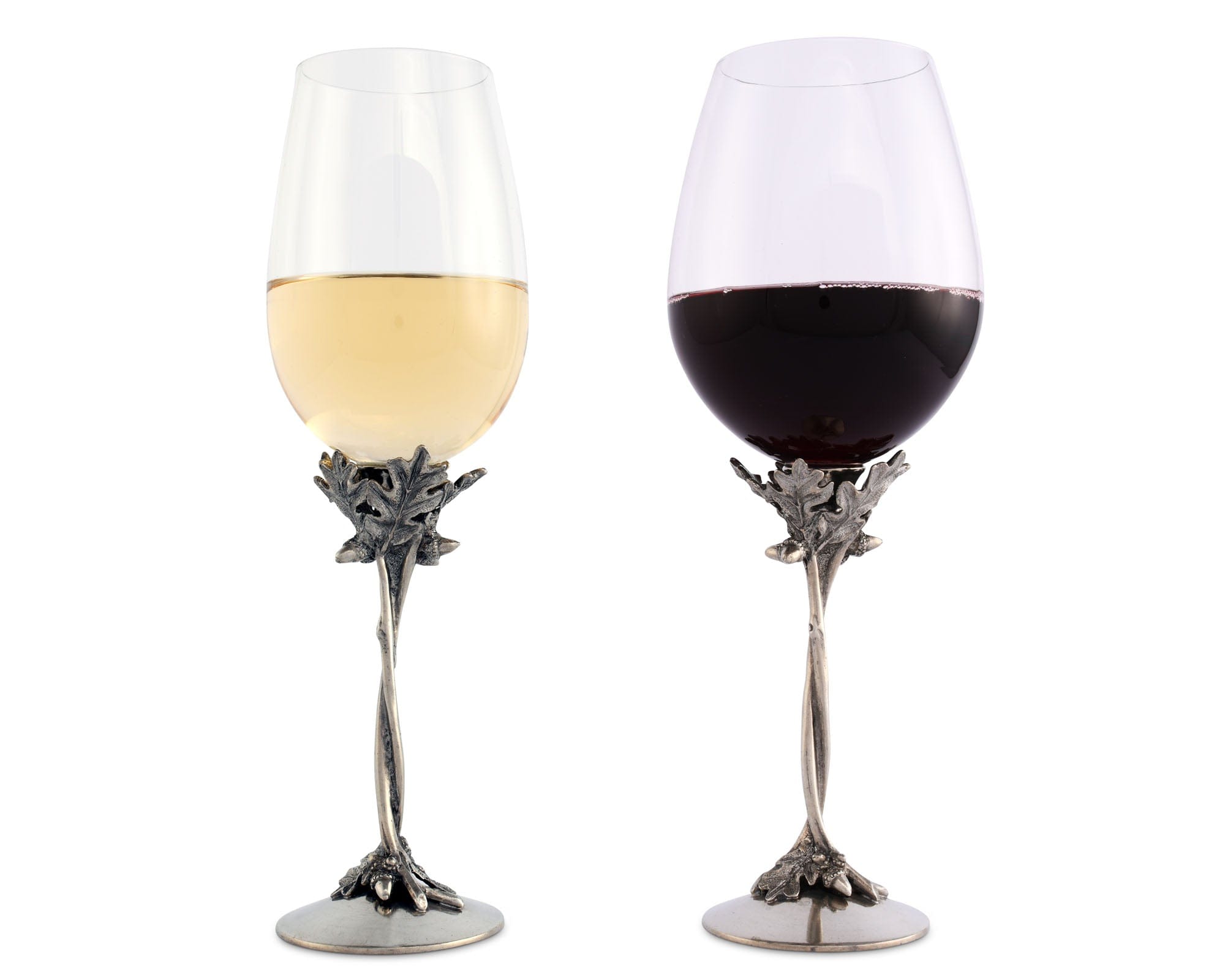 Vagabond House Entwined Oak Pewter Stemware - White - 10 H 12.25 oz