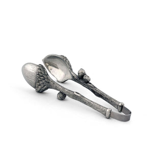 Vagabond House Majestic Forest Pewter Acorn Pattern Nut / Sugar Tongs