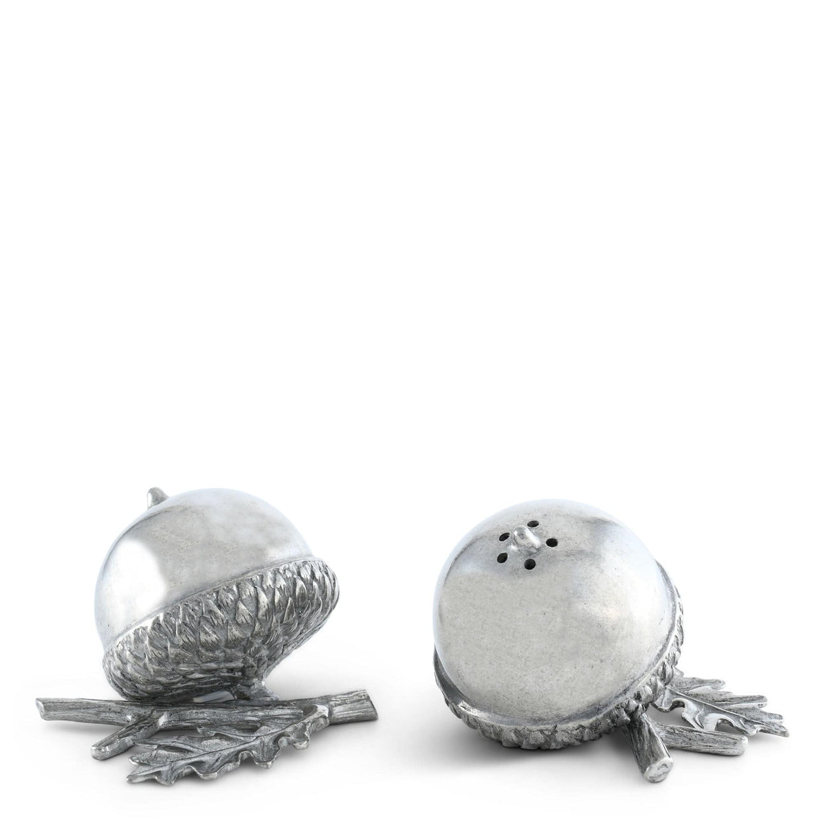 Vagabond House Majestic Forest Pewter Acorn Salt &amp; Pepper Set