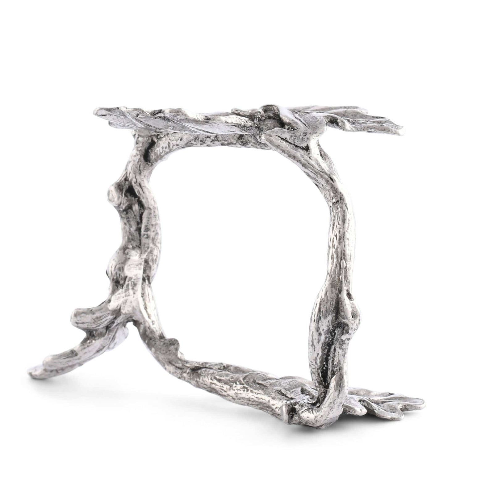 Vagabond House Majestic Forest Pewter Oak Branch Napkin Ring