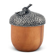 Pewter Top Wood Acorn Box