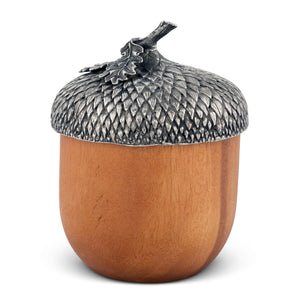 Vagabond House Majestic Forest Pewter Top Wood Acorn Box