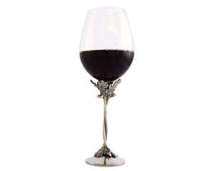 Vagabond House Majestic Forest Red Wine - 10.75" H 15 oz Entwined Oak Pewter Stemware