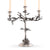 Vagabond House Majestic Forest Three Taper Pewter Oak Leaf Candelabrum