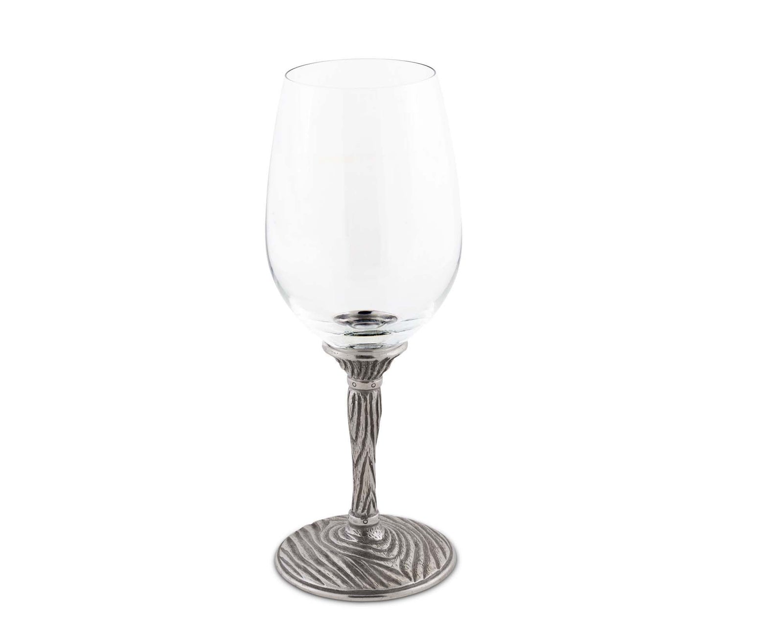 Vagabond House Majestic Forest White Pewter Faux Bois Wine Glasses