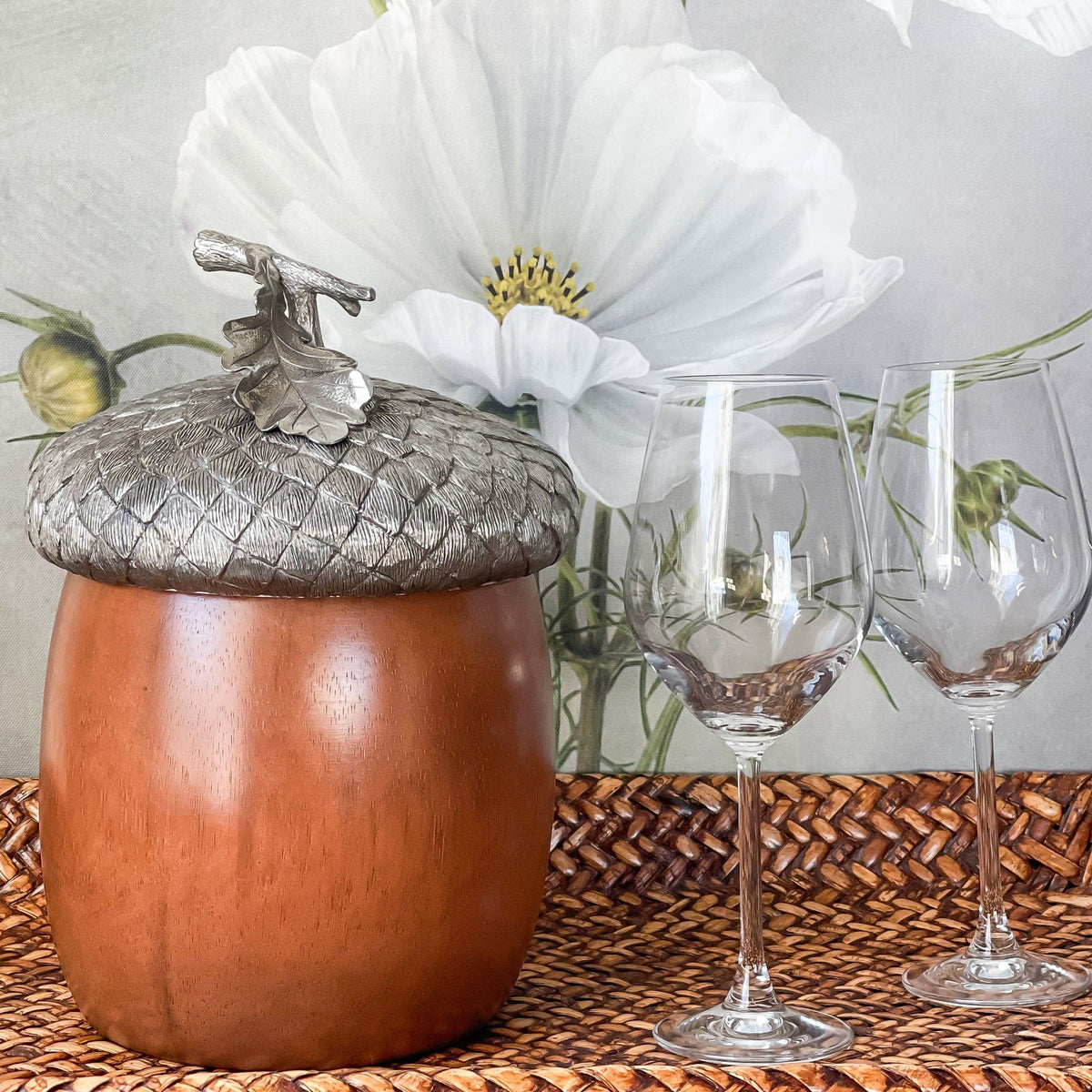 Exceptional Gifting Idea: Designer Wood Acorn Ice Bucket