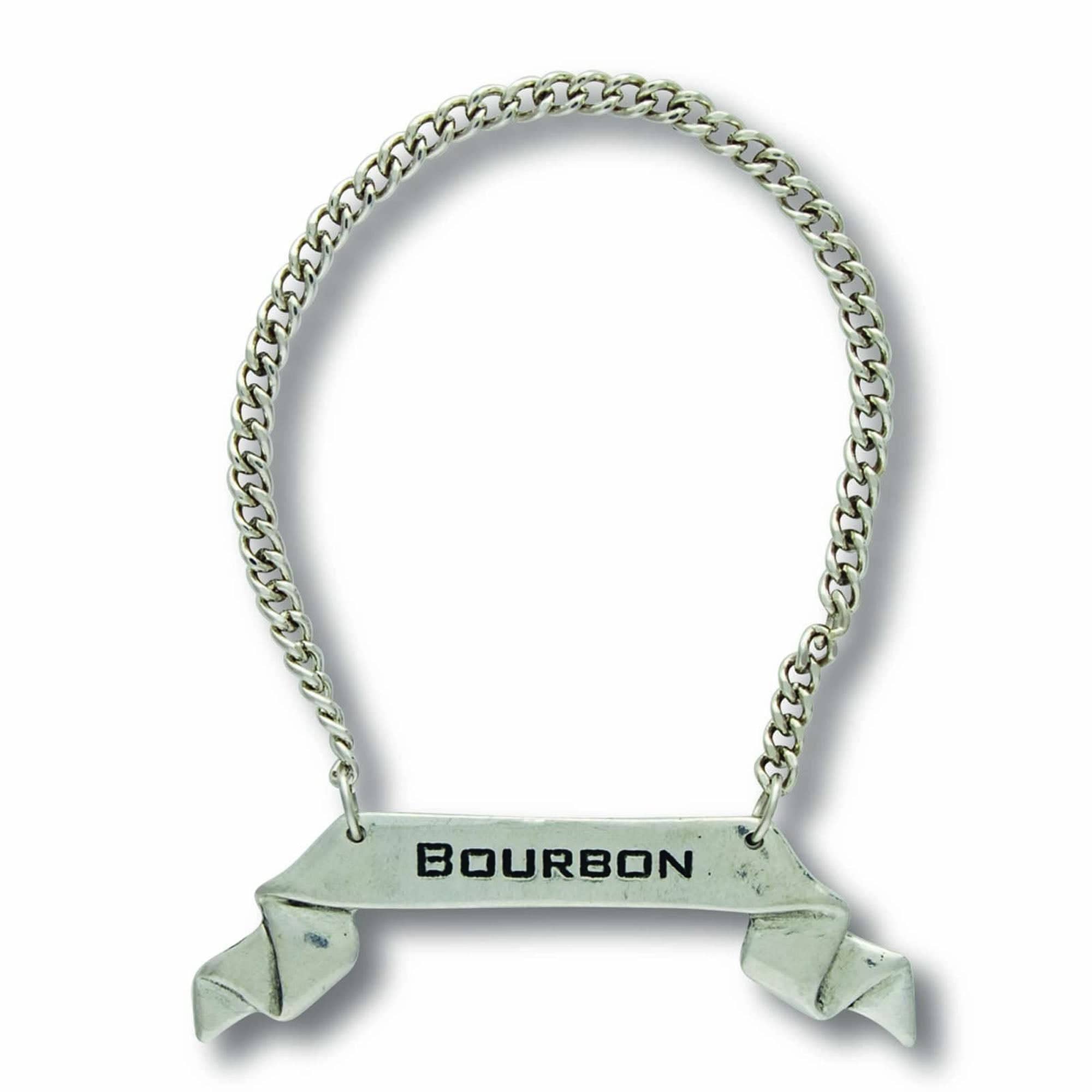 Vagabond House Medici Living Bourbon Pewter Ribbon Decanter Tags