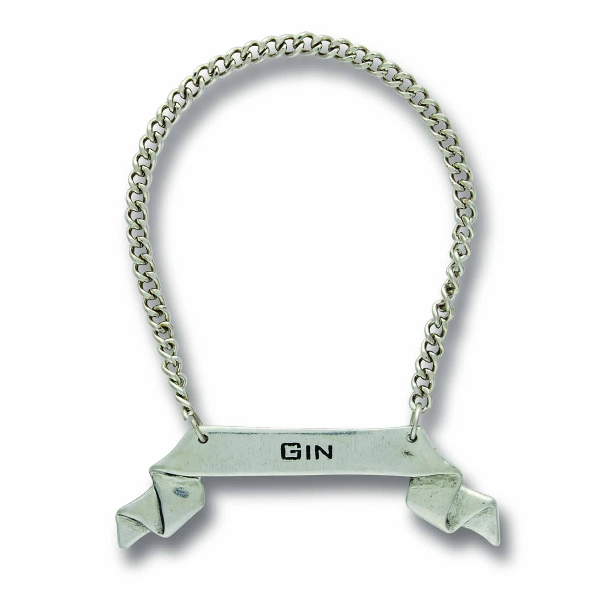 Vagabond House Medici Living Gin Pewter Ribbon Decanter Tags