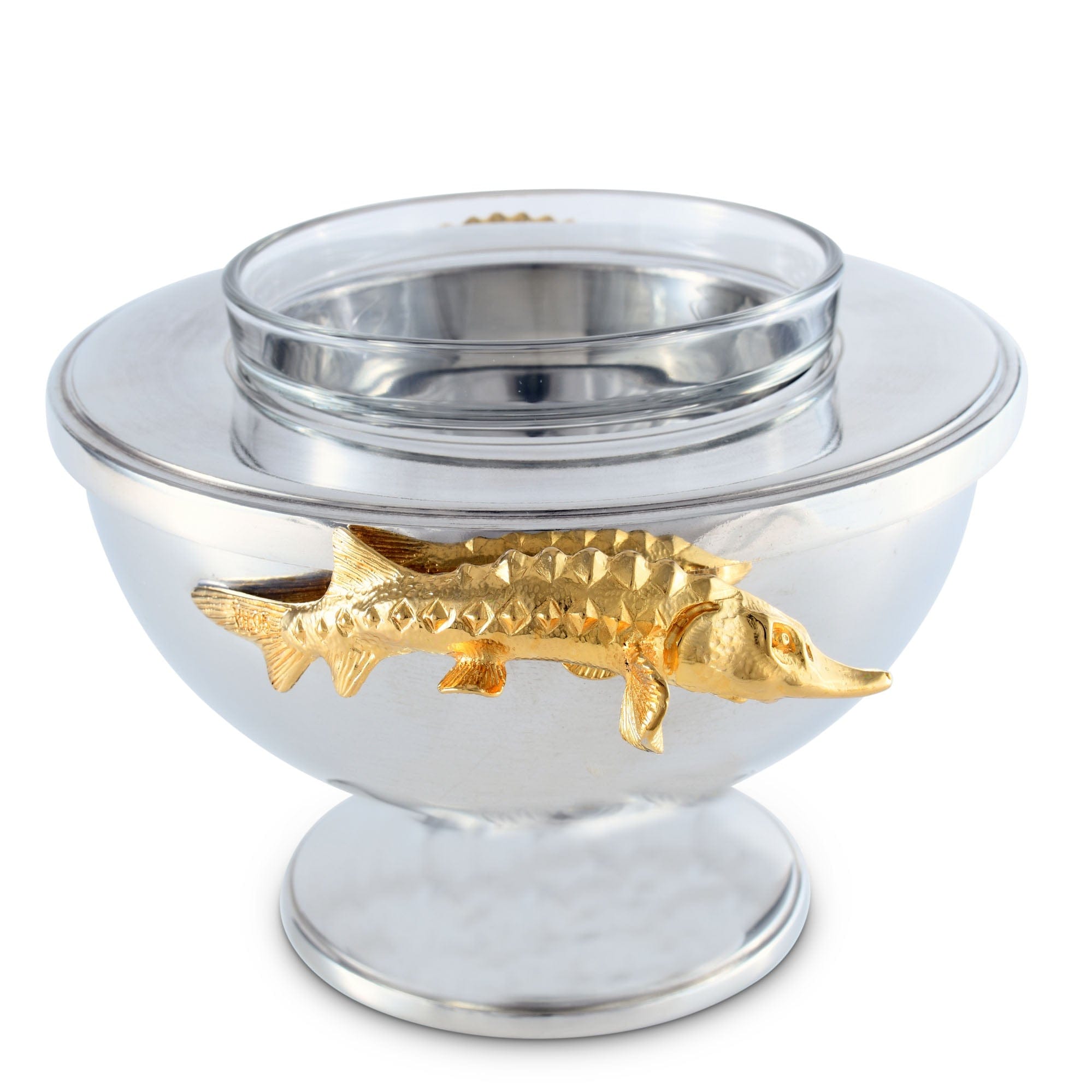 Vagabond House Medici Living Gold Sturgeon Caviar Server