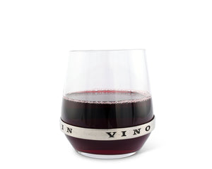 Vagabond House Medici Living In Vino Veritas Stemless Red Wine Glass