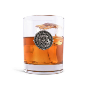 Vagabond House Medici Living Lion Head Double Old Fashion Bar Glass