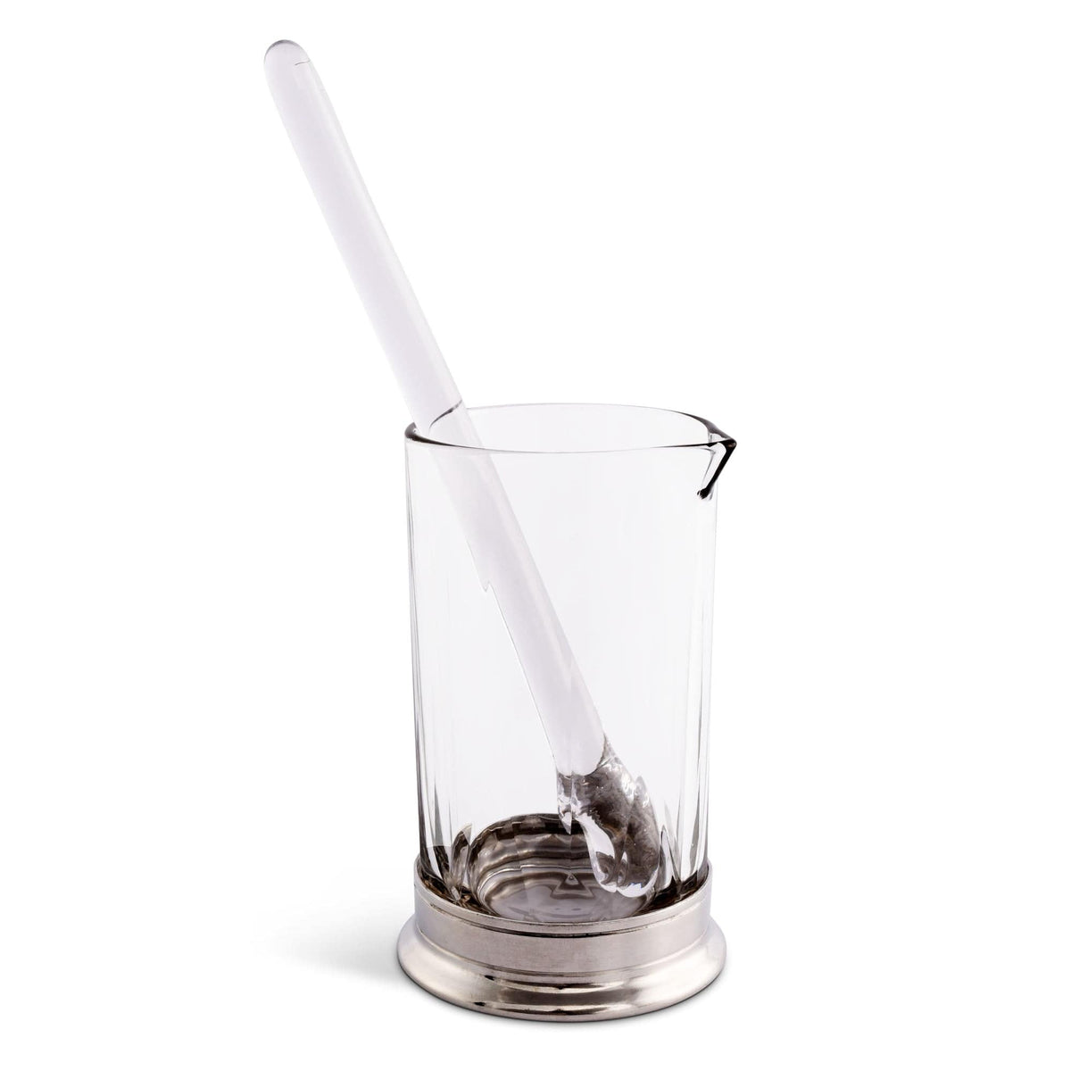 Vagabond House Medici Living Mixing Pitcher and Stirrer - Hatched Glass