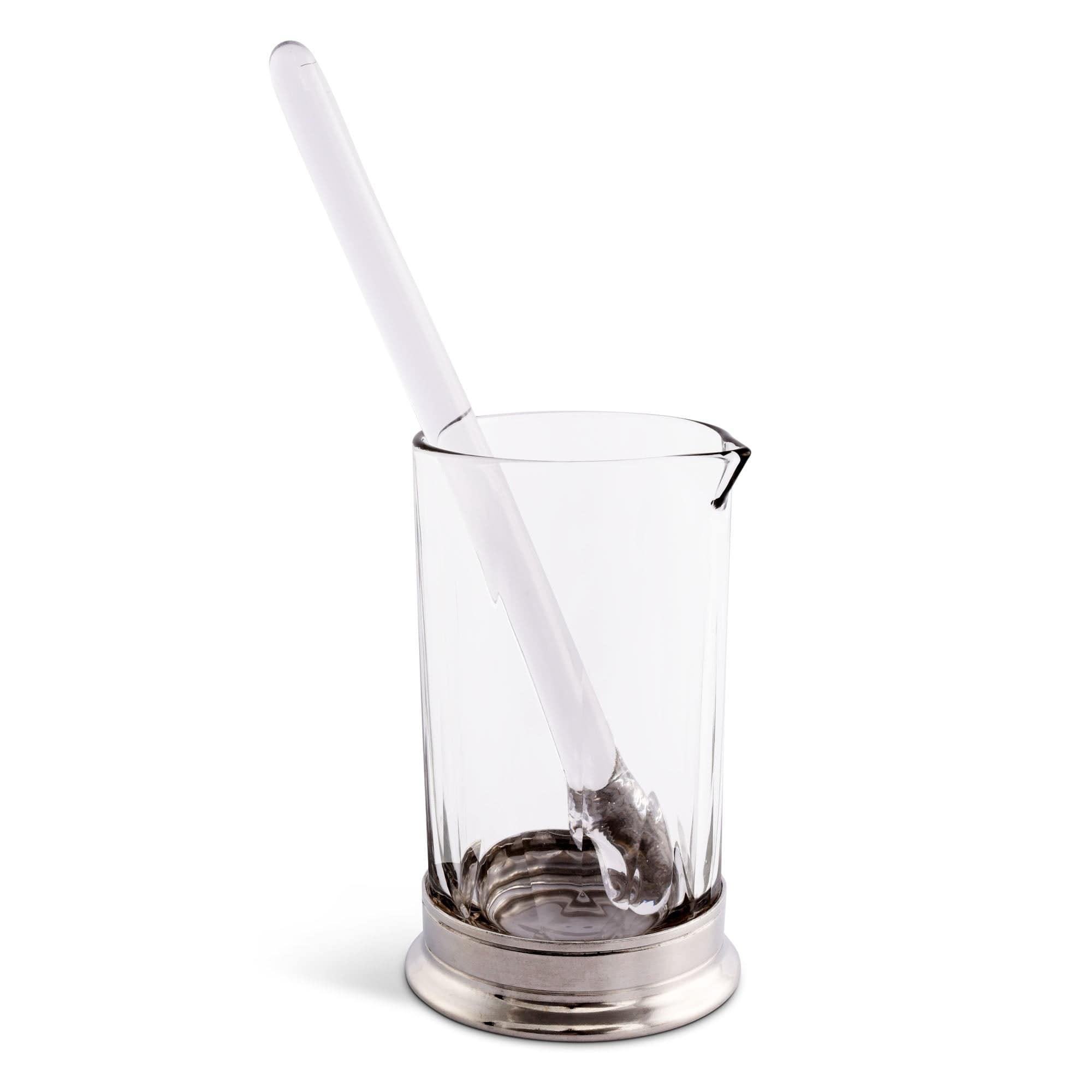 Vagabond House Medici Living Mixing Pitcher and Stirrer - Hatched Glass
