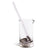 Vagabond House Medici Living Mixing Pitcher and Stirrer - Hatched Glass